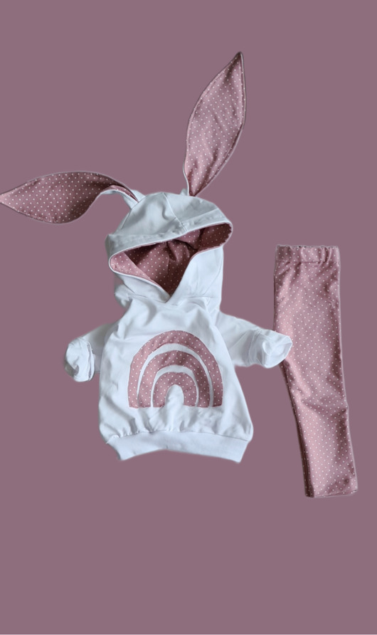 bluzy dla dziewczynki Dresik krolik z legginsami