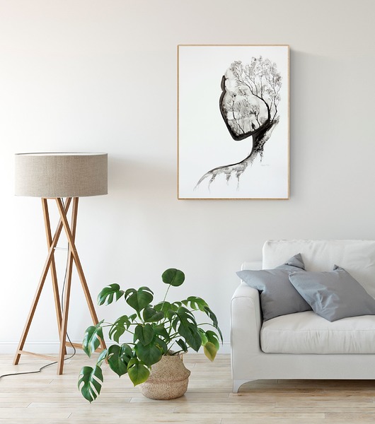 Ręcznie malowan obraz 50 x 70 cm, abstrakcja Krystyna Siwek Art