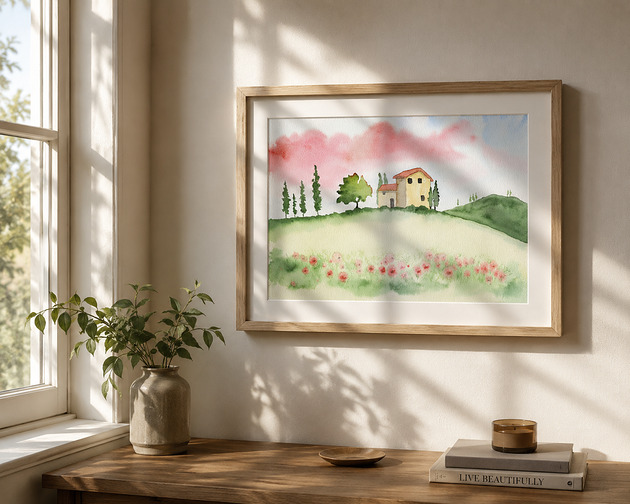 grafiki i ilustracje Toskania. Plakat