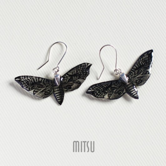 kolczyki - inne Black Butterfly