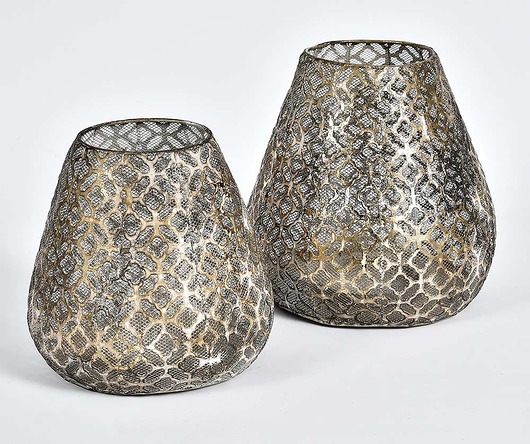 Lampion Grigio Old 2, ażurowy, metal Home Design