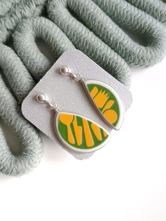 kolczyki ceramiczne Kolczyki ceramiczne bar mleczny