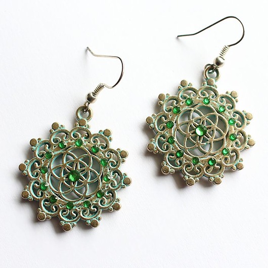 kolczyki wire wrapping Seed of Life - kolczyki