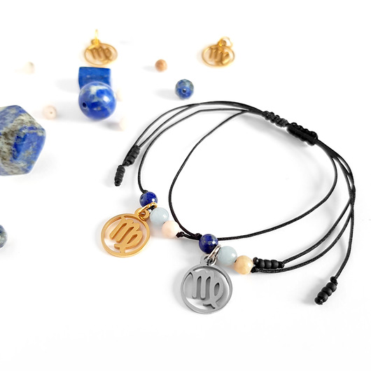 Zodiac PANNA bransoletka z kamieni Magneska