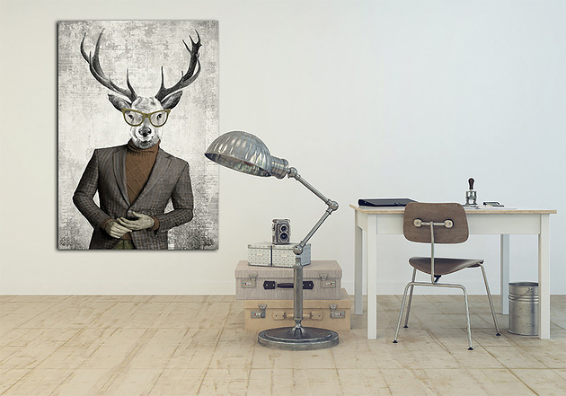 obrazy Obraz na płótnie Jeleń Gentleman 70x100cm