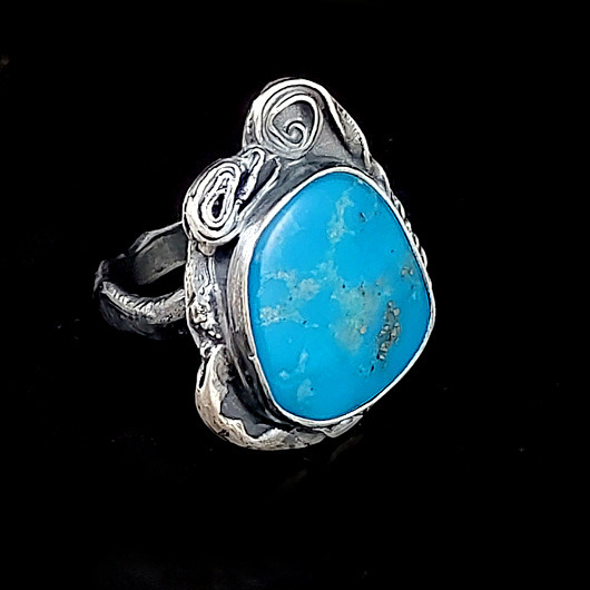 pierścionki srebrne Boho turkus