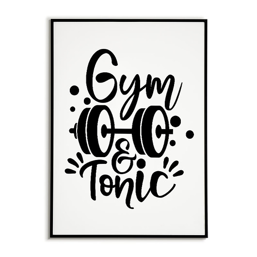 plakaty Plakat motywacyjny GYM&TONIC