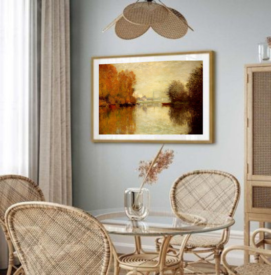 plakaty PLAKAT Claude Monet, obraz jesienny sztuka ścienna