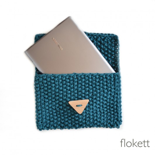 ETUI do laptopa dziergane ręcznie - flokett Flokett