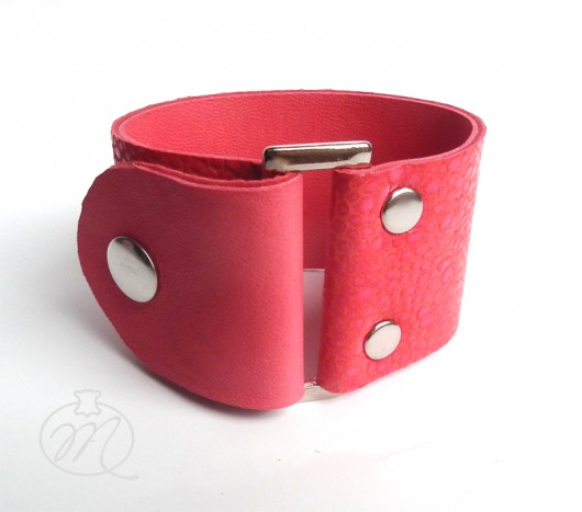Skórzana bransoleta hibiskus BUCKle - Pani Agata Mikashka
