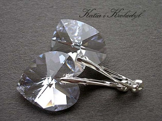 KLIPSY kryształ SWAROVSKI HEART CRYSTAL Katia i krokodyl