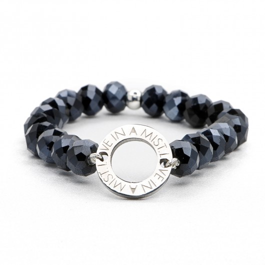 All Black Crystal Bracelet Love In A Mist