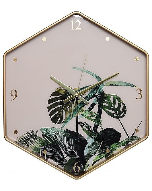 Zegar Sześciokątny Monstera MIA home