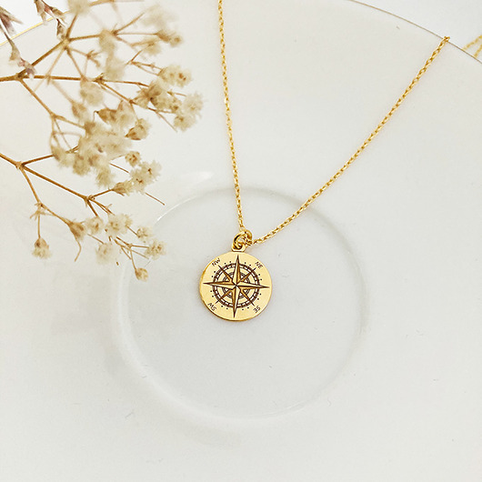 złote naszyjniki Naszyjnik kompas, naszyjnik z kompasem
