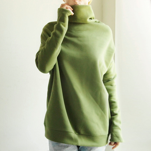 bluza bez kaptura damska Oliwkowy golf Buka