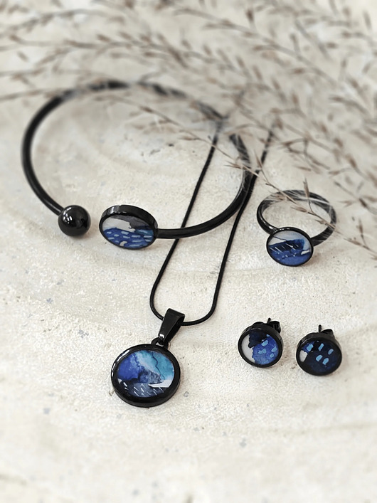 komplet biżuterii Komplet z kolekcji Sroczka