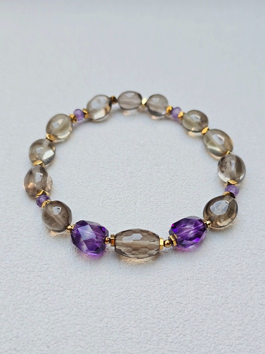 bransoletki z kamieni naturalnych Bransoletka Kwarce na Gumce