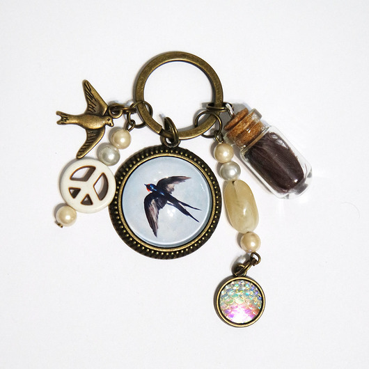 breloki Breloczek - Jaskółka, piórko, wolność