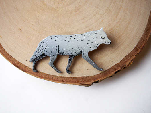 Broszka WILK Made in Forest