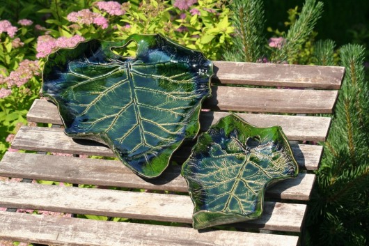 Ceramiczne patery LIŚCIE patrycja styrna