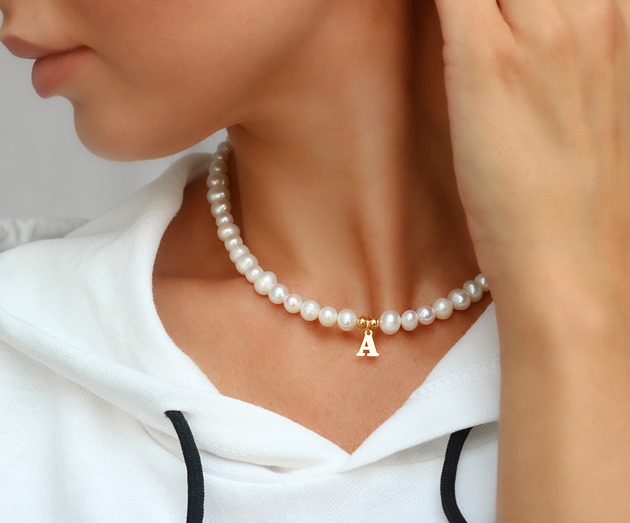 Naszyjnik z literką srebro 925 pozłacane Coccola JEWELLERY