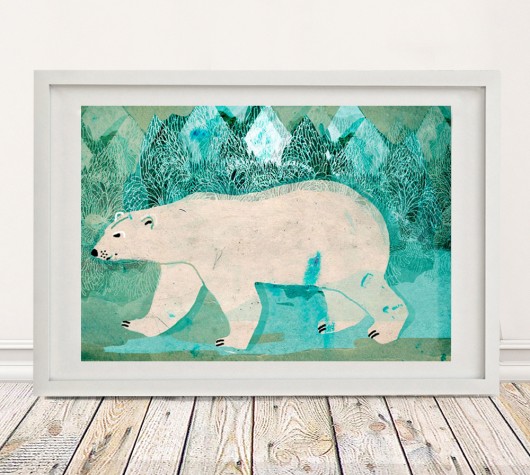 plakaty Plakat niedźwiedź polarny A4