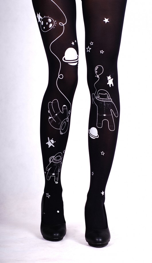 Lost in Space rajstopy czarny mat S Hold Me Tights
