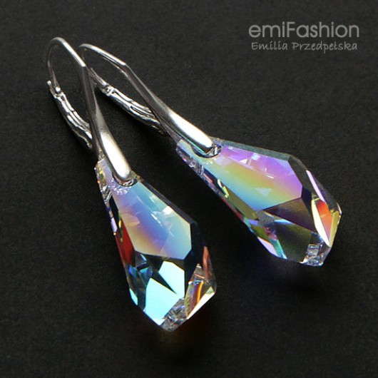 Kolczyki kryształ Swarovski Polygon Crystal AB MAREMI Jewelry