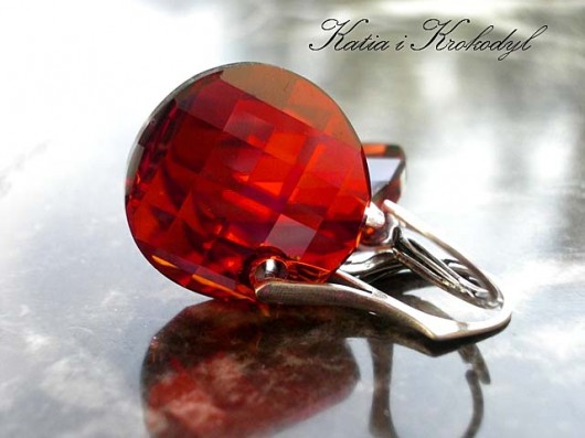 kryształ SWAROVSKI RED MAGMA Katia i krokodyl