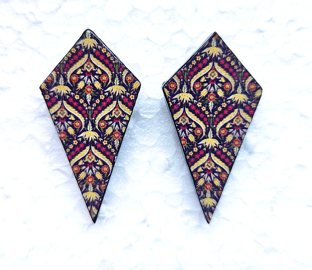 kolczyki drewniane Wkrętki Wyobrażenie