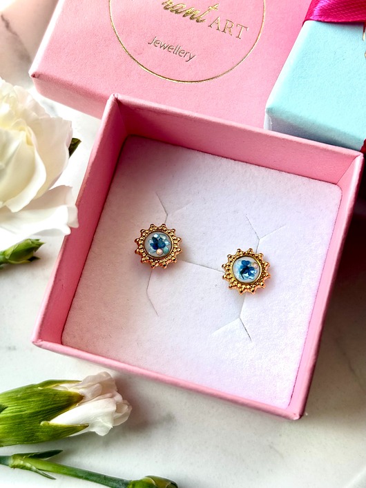 kolczyki z żywicy Kolczyki słoneczka