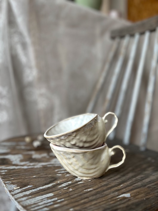 filiżanki Filiżanka w kształcie muszli - biała