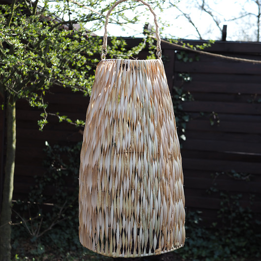 lampy zewnętrzne Duży lampion solarny rattanowy- 43 cm, FSC