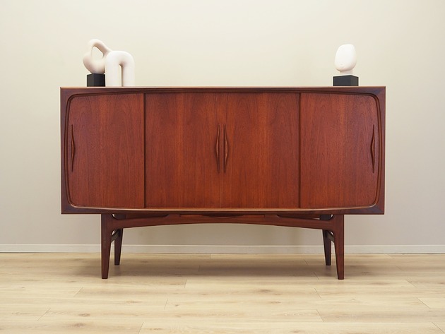 komody i szafki Highboard tekowy, duński design, lata 70, produkcja: Dania