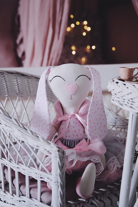Róża króliczek baletnica 45 cm GroKo Design