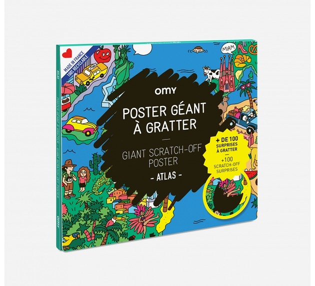 obrazy i plakaty do pokoju dziecięcego Plakat zdrapka ATLAS