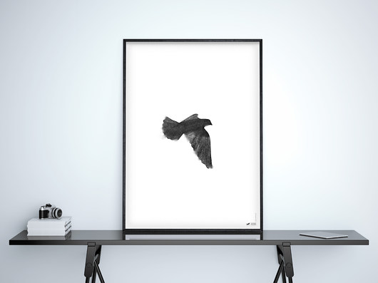 Grafika / Plakat "Czarne ptaki 1"  WzoryKolory