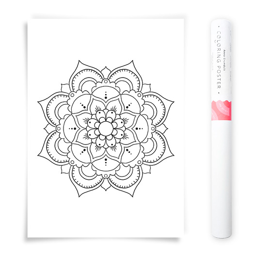 plakaty Plakat do Kolorowania Mandala 50x70cm