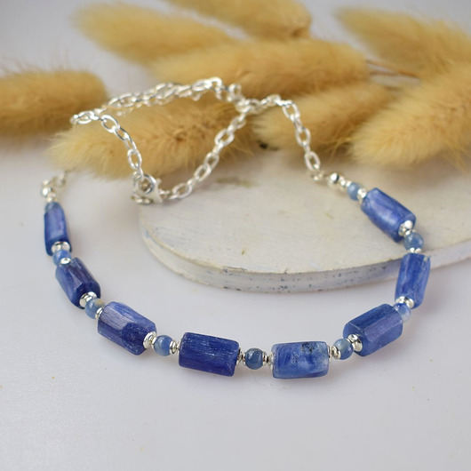 srebrne naszyjniki Kianit klasycznie  - srebrny naszyjnik