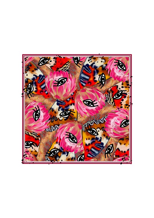 szale damskie Jedwabna chusta premium, 130cm - 130cm