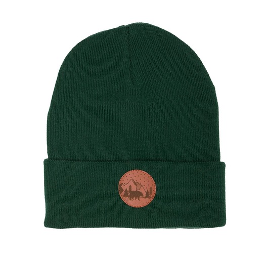 Czapka Beanie Bawełna Zieleń Butelkowa KABAK
