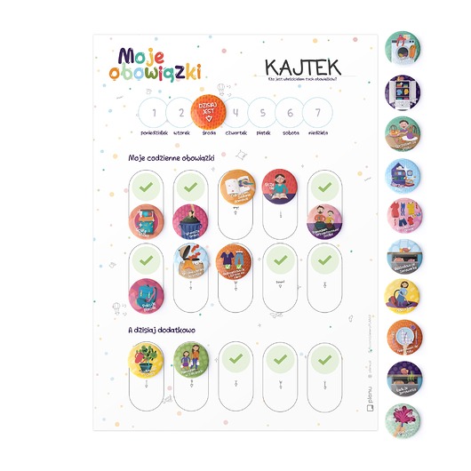 gry edukacyjne dla dzieci Magnetyczna Tablica motywacyjna/obowiązków samoprzylepna na ścianę/szafkę