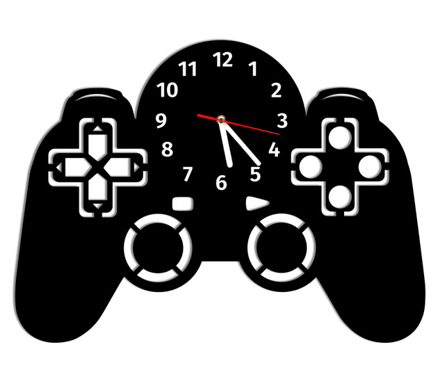 zegary zegar ścienny 3D dla gracza konsola pad PS