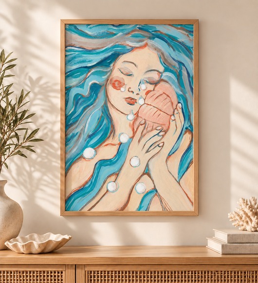 grafiki i ilustracje Łzy Oceanu gwasz na papierze