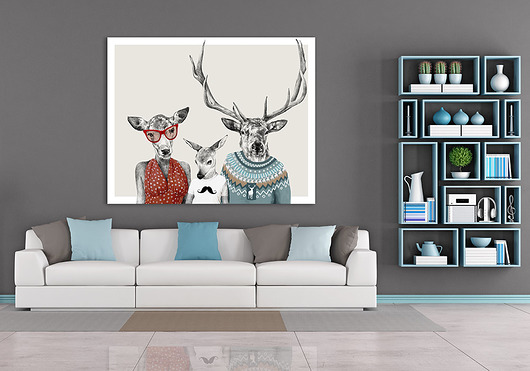 OBRAZ NA PŁÓTNIE -  100x80cm LOVE  LUdesign gallery
