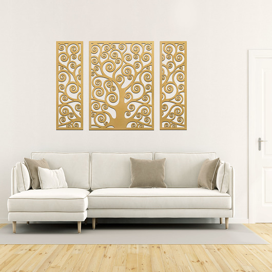 Tryptyk drewniany GUSTAV-I 90X70cm Missing Decor
