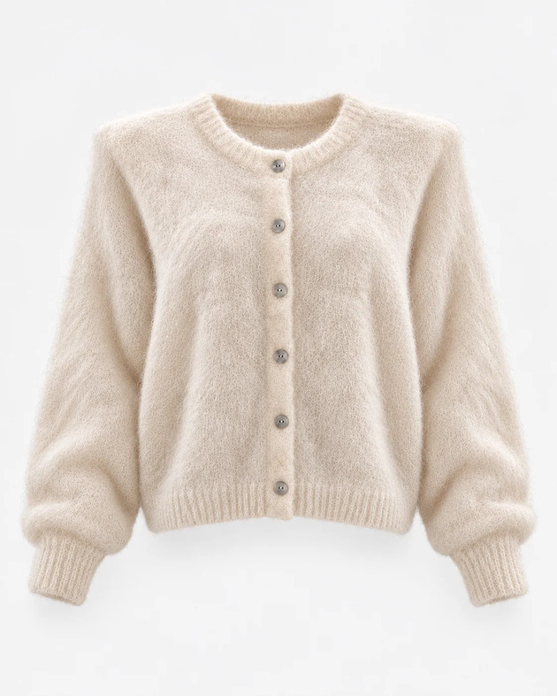 kardigany damskie Kardigan Kid Mohair Burgundy z odpinanymi poduszkami