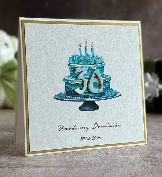 kartki scrapbooking Kartka urodzinowa z kopertą prezentową, BH 31c