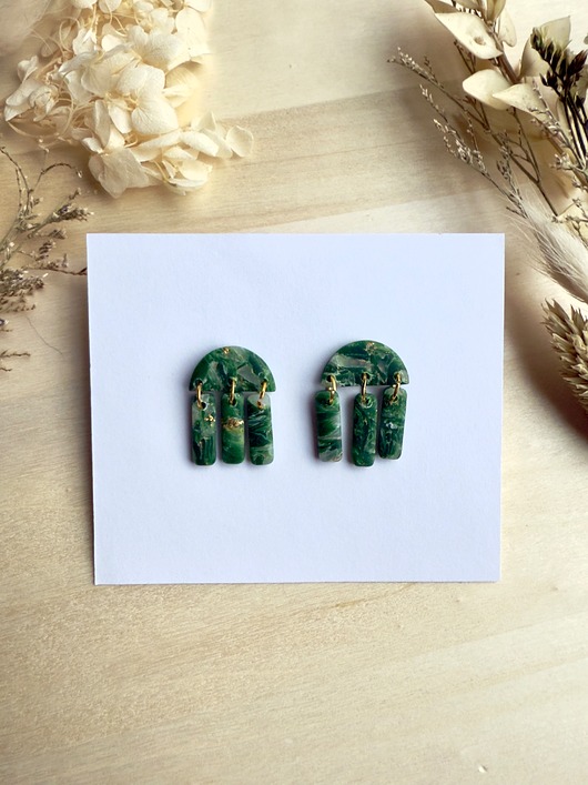 kolczyki z masy plastycznej Kolczyki Świąteczne