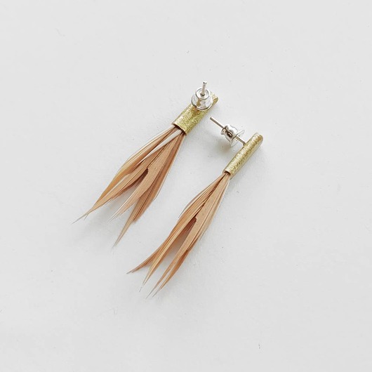 kolczyki z piórami PIÓRKO kolczyki